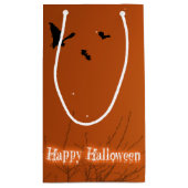 ハロウィーンのこうもりと木 – 小抱き枕 スモールペーパーバッグ (裏面)