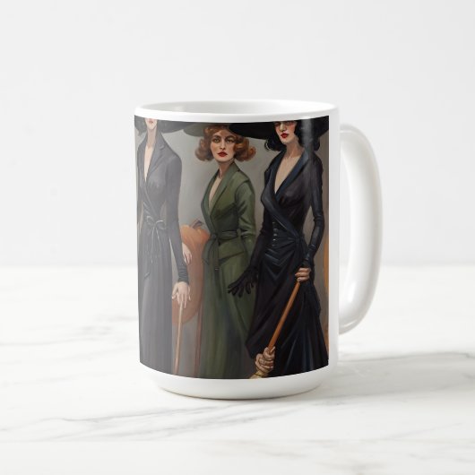 ハロウィーンのご挨拶（地元の魔女のコーヴェン） コーヒーマグカップ (正面右)