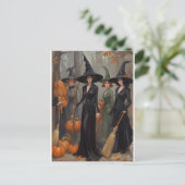 ハロウィーンのご挨拶(地元の魔女のコーヴェン) シーズンポストカード (スタンド正面)