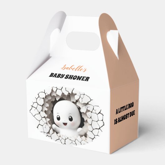 ハロウィーンのぞきブーブベイビーシャワーかわいいオフィスボックス フェイバーボックス (裏面サイド)