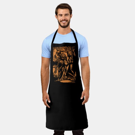 ハロウィーンのために死んだ鉱夫の恐怖が見つかる エプロン (着用した状態)