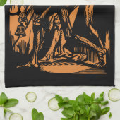 ハロウィーンのために死んだ鉱夫の恐怖が見つかる キッチンタオル (折り畳み)