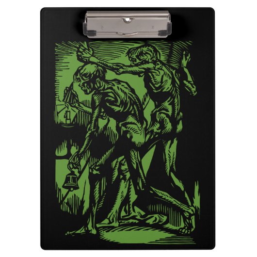 ハロウィーンのために死んだ鉱夫の恐怖が見つかる クリップボード (正面)