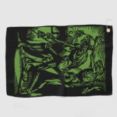 ハロウィーンのために死んだ鉱夫の恐怖が見つかる ゴルフタオル (横)