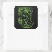 ハロウィーンのために死んだ鉱夫の恐怖が見つかる スクエアシール (バッグ)