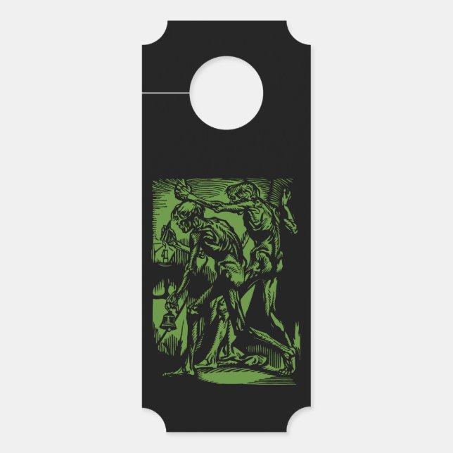 ハロウィーンのために死んだ鉱夫の恐怖が見つかる ドアノブサイン (正面)