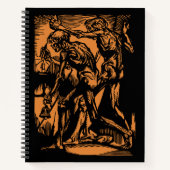 ハロウィーンのために死んだ鉱夫の恐怖が見つかる ノートブック (正面)