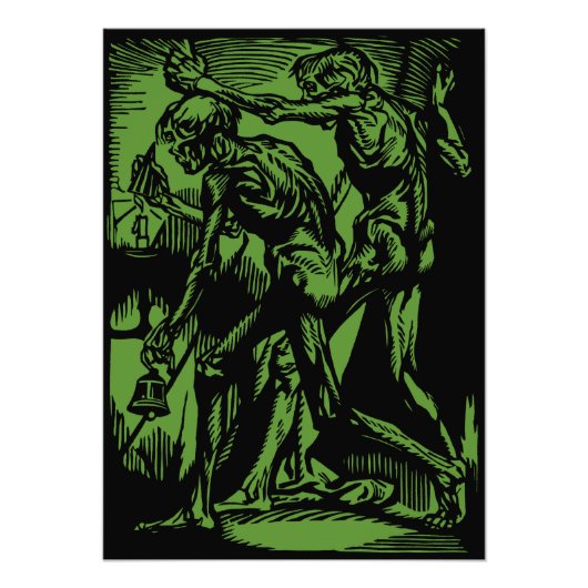 ハロウィーンのために死んだ鉱夫の恐怖が見つかる フォトプリント            (正面)