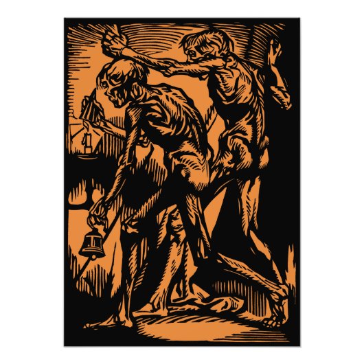 ハロウィーンのために死んだ鉱夫の恐怖が見つかる フォトプリント            (正面)