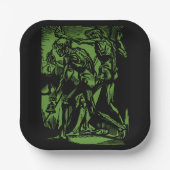 ハロウィーンのために死んだ鉱夫の恐怖が見つかる ペーパープレート (正面)