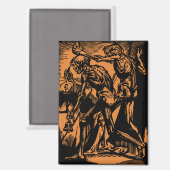 ハロウィーンのために死んだ鉱夫の恐怖が見つかる マグネット (正面/裏面)