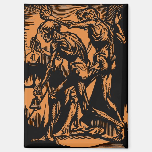 ハロウィーンのために死んだ鉱夫の恐怖が見つかる マグネット (正面)