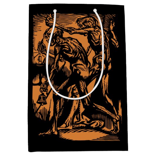 ハロウィーンのために死んだ鉱夫の恐怖が見つかる ミディアムペーパーバッグ (正面)