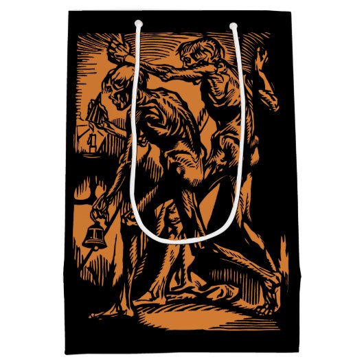 ハロウィーンのために死んだ鉱夫の恐怖が見つかる ミディアムペーパーバッグ (裏面)