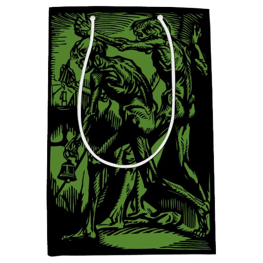 ハロウィーンのために死んだ鉱夫の恐怖が見つかる ミディアムペーパーバッグ (正面)