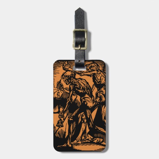 ハロウィーンのために死んだ鉱夫の恐怖が見つかる ラゲッジタグ (正面縦)