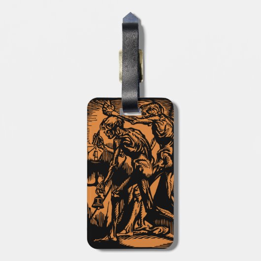 ハロウィーンのために死んだ鉱夫の恐怖が見つかる ラゲッジタグ (裏面縦)