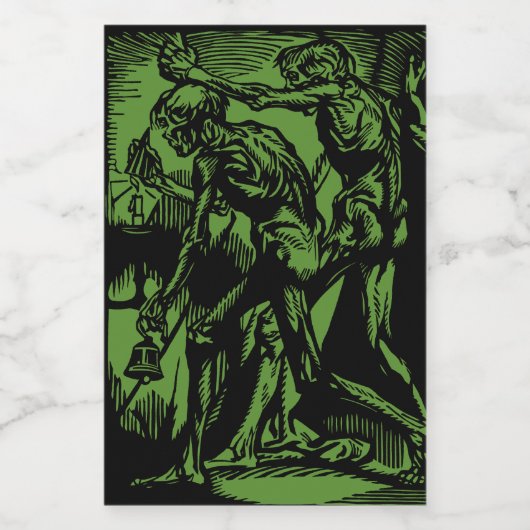 ハロウィーンのために死んだ鉱夫の恐怖が見つかる ワインラベル (シングルラベル)