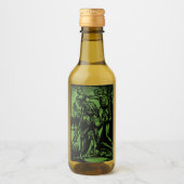 ハロウィーンのために死んだ鉱夫の恐怖が見つかる ワインラベル (正面)