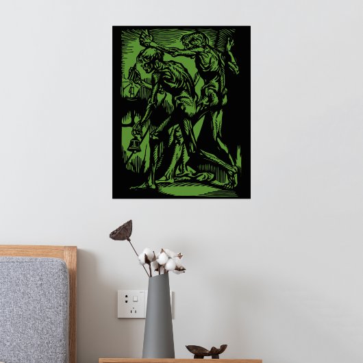 ハロウィーンのために死んだ鉱夫の恐怖が見つかる 箔ポスター (インサイチュ (寝室2))