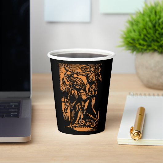 ハロウィーンのために死んだ鉱夫の恐怖が見つかる 紙コップ (インサイチュ)