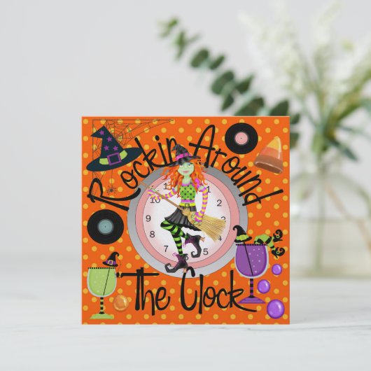 ハロウィーンのまわりにロックイン時計パーティー- SRF 招待状 (スタンド正面)