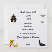 ハロウィーンのまわりにロックイン時計パーティー- SRF 招待状 (裏面)