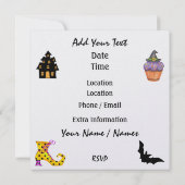 ハロウィーンのまわりにロックイン時計パーティー- SRF 招待状 (裏面)