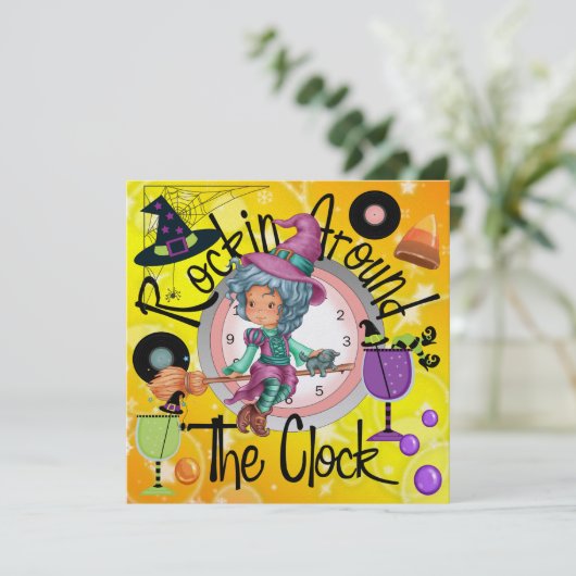 ハロウィーンのまわりにロックイン時計パーティー- SRF 招待状 (スタンド正面)