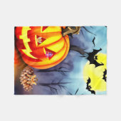 ハロウィーンのような妖精 フリースブランケット (正面(横))