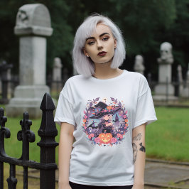 ハロウィーンのアニメ魔女「魔女の魔女」 Tシャツ