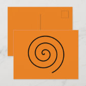 ハロウィーンのアブストラクト・シュワルツ・ウント・オレンジ ポストカード (正面/裏面)