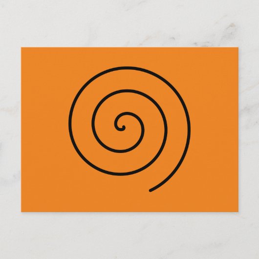 ハロウィーンのアブストラクト・シュワルツ・ウント・オレンジ ポストカード (正面)