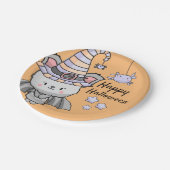 ハロウィーンのウィッチーこうもりとスパイダーズとスターパーティー ペーパープレート (アングル)