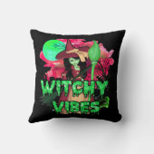 ハロウィーンのウィッチーな雰囲気 クッション (裏面)