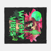 ハロウィーンのウィッチーな雰囲気 フリースブランケット (正面(横))