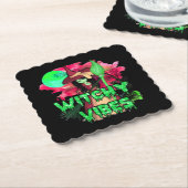 ハロウィーンのウィッチーな雰囲気 ペーパーコースター (アングル)