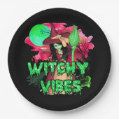 ハロウィーンのウィッチーな雰囲気 ペーパープレート (正面)