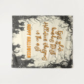 ハロウィーンのウォッチャー:ねじれた枝の下 タペストリー (正面(横))