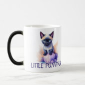 ハロウィーンのウオータカラーのシャム猫カボチャ モーフィングマグカップ (左)