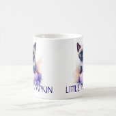 ハロウィーンのウオータカラーのシャム猫カボチャ モーフィングマグカップ (中央)