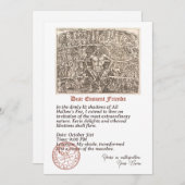 ハロウィーンのエテリア性愛のための招待状 招待状 (正面/裏面)