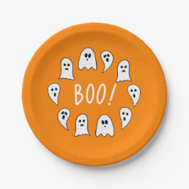 ハロウィーンのオバケ ペーパープレート