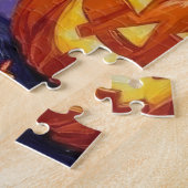 ハロウィーンのオーストラリアの羊飼いのトリックまたはトリートメント ジグソーパズル (側面)