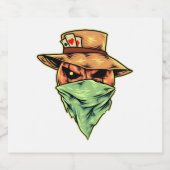 ハロウィーンのカウボーイ スパークリングワインラベル (シングルラベル)