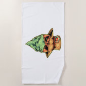 ハロウィーンのカウボーイ ビーチタオル (正面)