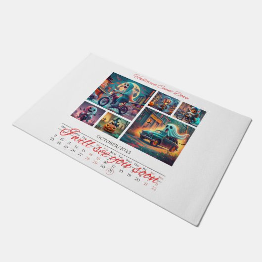 ハロウィーンのカウントダウン ドアマット (アングル)