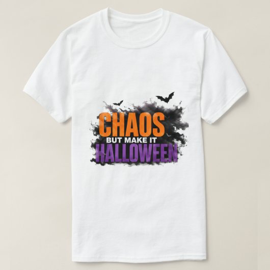 🎃 ハロウィーンのカオス面白いホラー引用 Tシャツ (デザイン正面)