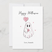 ハロウィーンのカップル 招待状 (正面)