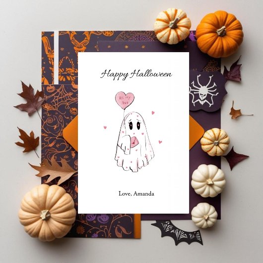 ハロウィーンのカップル 招待状